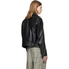 Diesel Black L-Eo-Wrd Leather Jacket