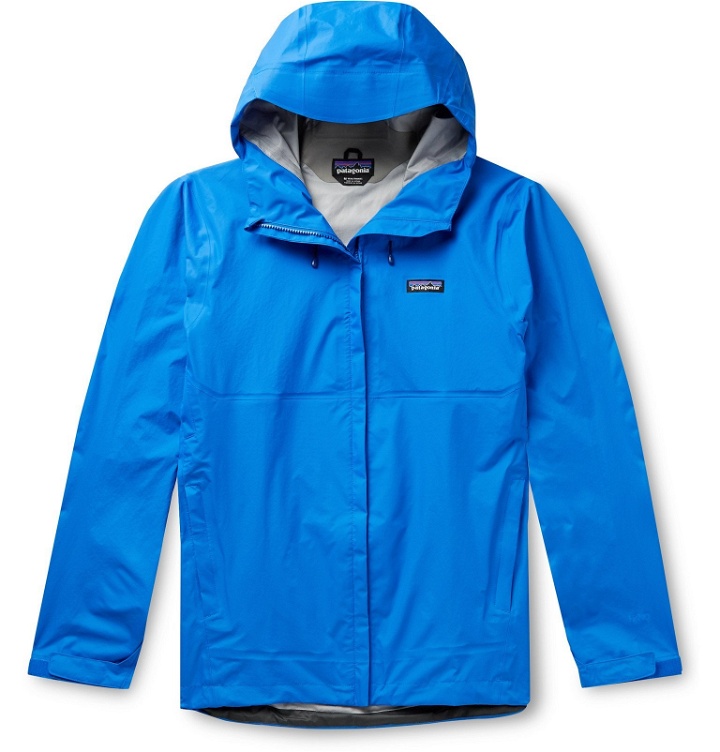 Photo: Patagonia - Torrentshell 3L Waterproof Recycled H2No Performance Standard Ripstop Hooded Jacket - Blue