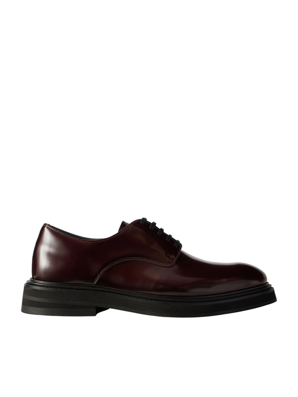 Photo: VINNY's - Officer Polished-Leather Derby Shoes - Burgundy