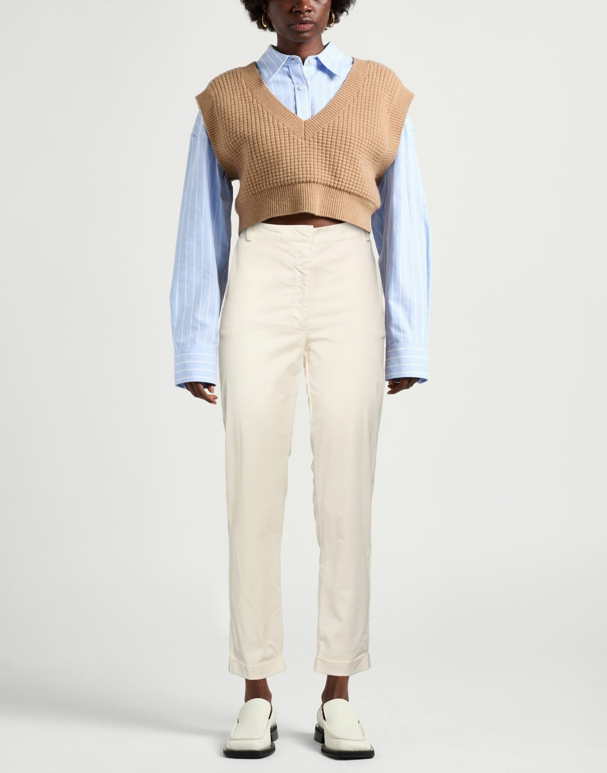 Manila Grace Womens Pants Cream
