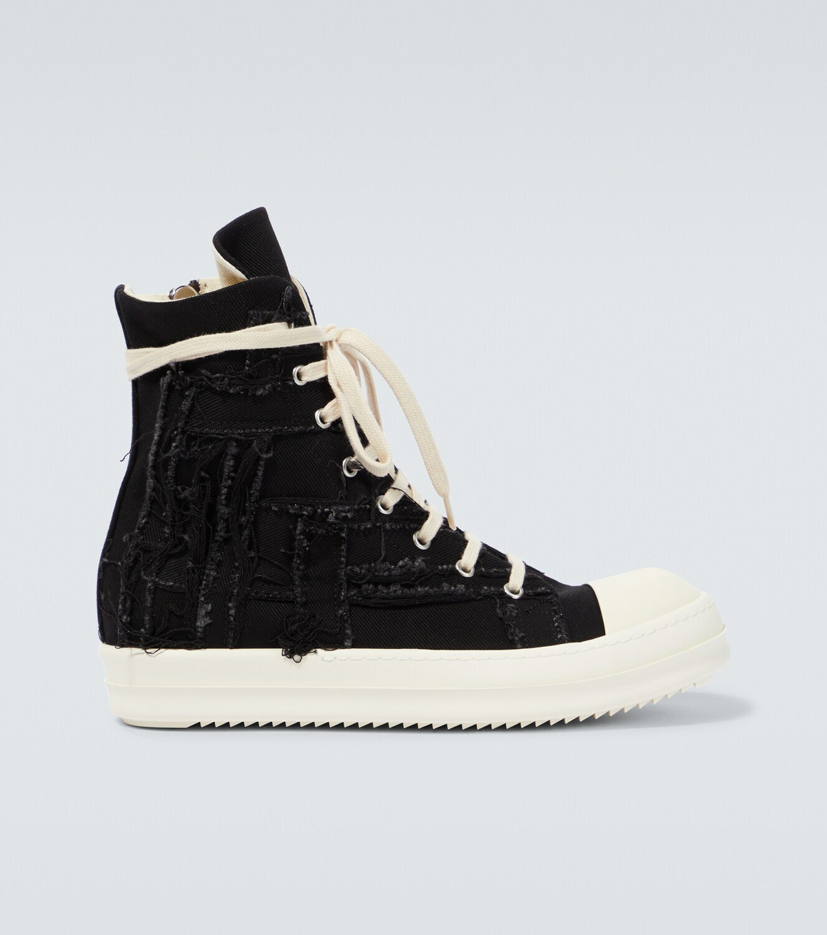DRKSHDW by Rick Owens - Distressed denim sneakers