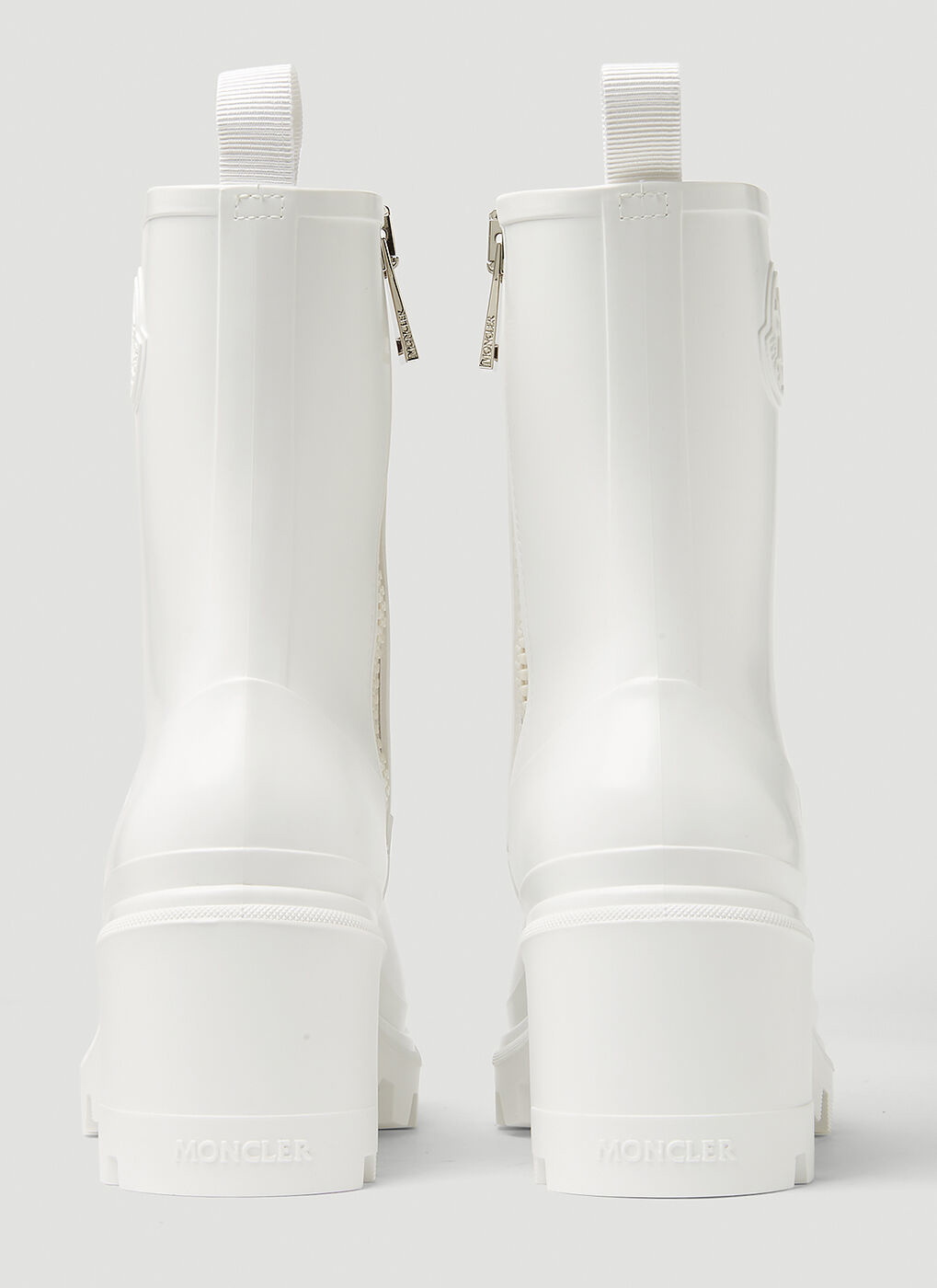 Moncler Loftgrip Rubber Zip Rain Boots In 0