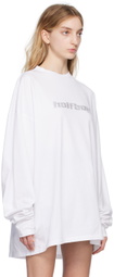 HALFBOY White Crystal-Cut Long Sleeve T-Shirt