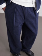 Blue Blue Japan - Straight-Leg Cotton-Blend Suit Trousers - Blue