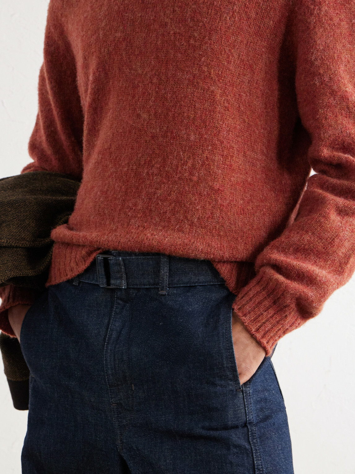 De Bonne Facture - Brushed Merino Wool Sweater - Red