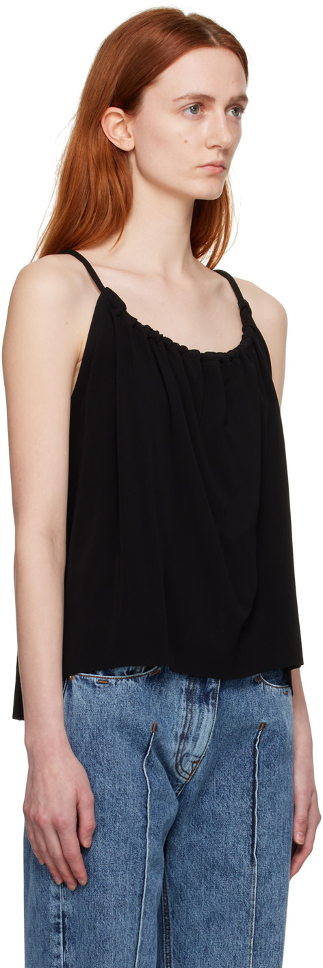 House of Dagmar Black Drawstring Tank Top