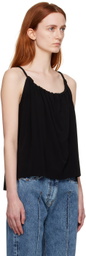 House of Dagmar Black Drawstring Tank Top