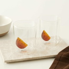 Maison Balzac Women's Apertif Glasses - Set of 2 in Yellow 