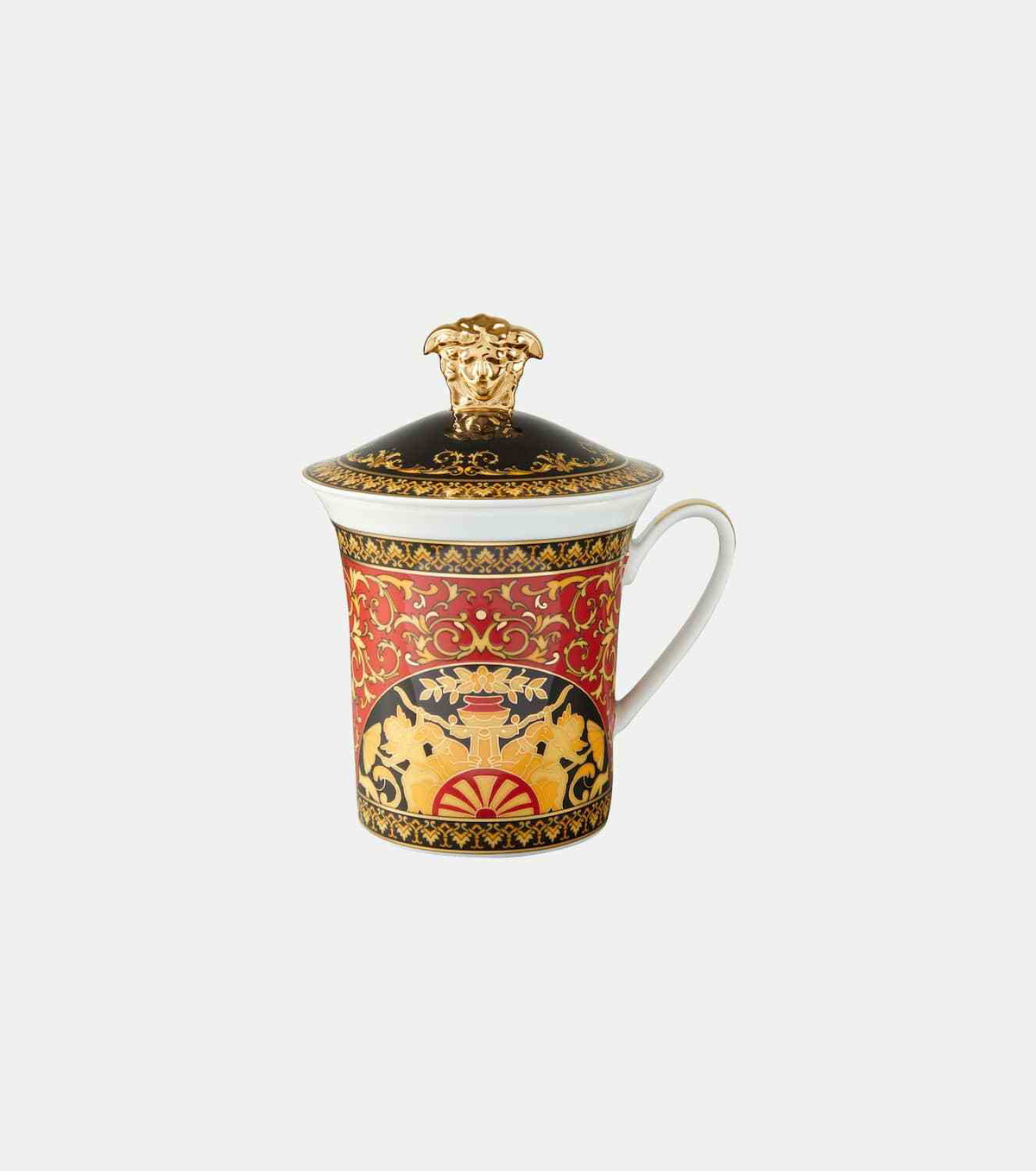Versace Home Medusa porcelain mug with lid