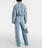 Citizens of Humanity Lena embroidered cropped denim jacket