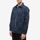 A.P.C. Men's Mathys Animal Print Overshirt in Marine