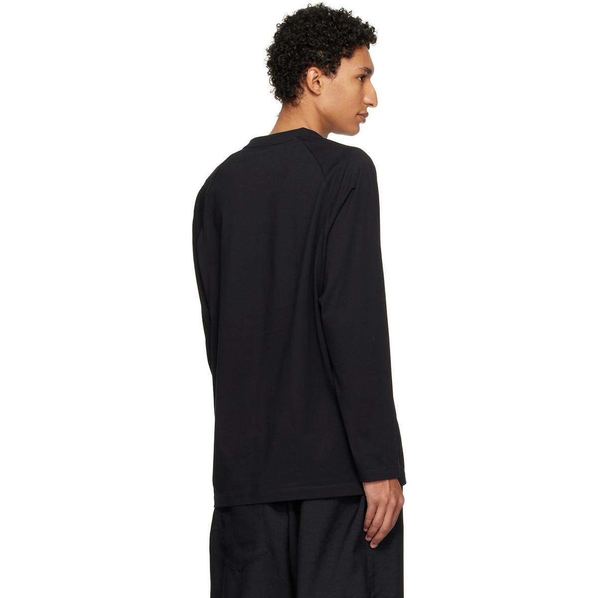 Y-3 Black Oversized Gradient Stripes Long Sleeve T-shirt
