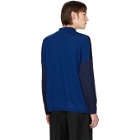 Loewe Black and Blue Wool OV Polo Sweater