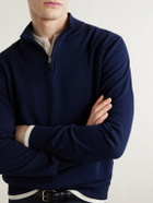 Canali - Cotton Half-Zip Sweater - Blue