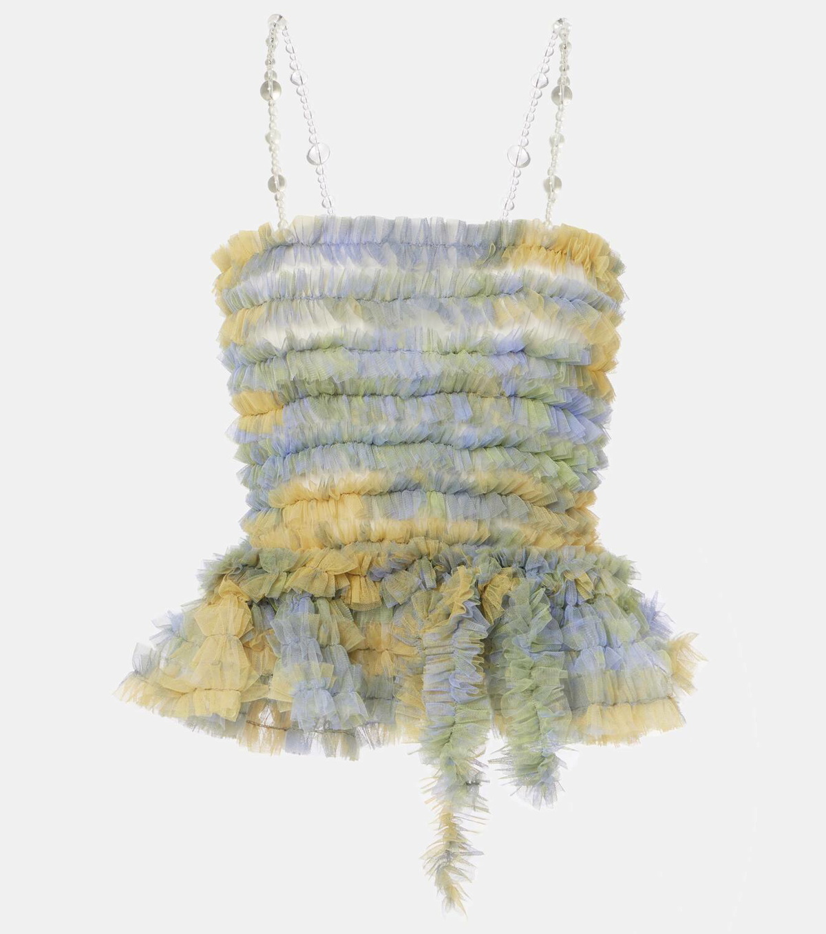 Susan Fang Smocked tulle top