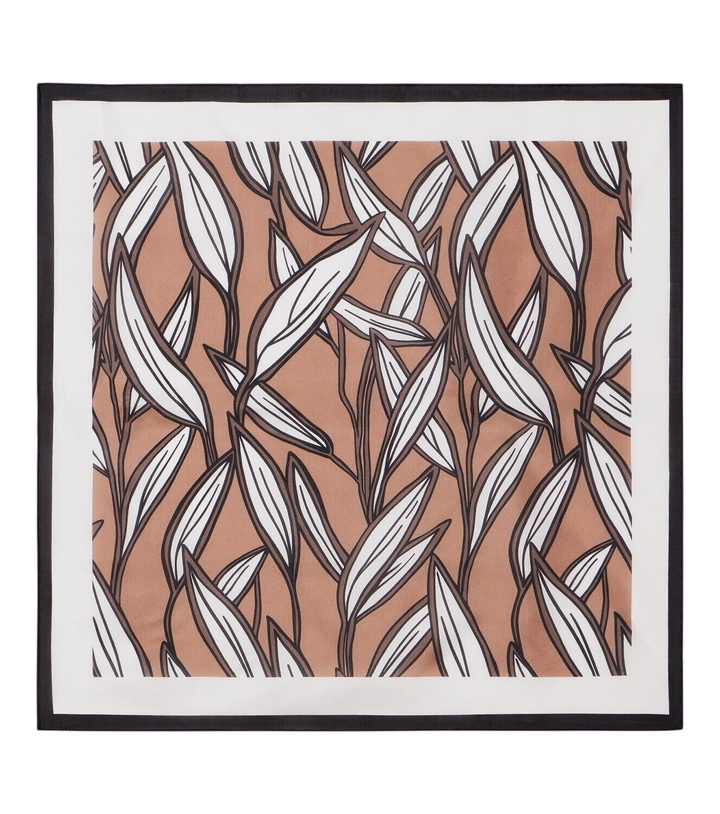 Photo: Brunello Cucinelli Printed silk twill scarf