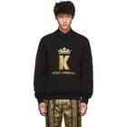 Dolce and Gabbana Black King Patch Sweatshirt