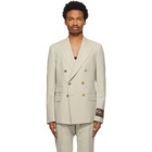 Gucci Beige Mohair and Wool Blazer