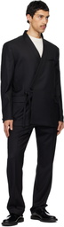 Kenzo Black Kenzo Paris Double Breasted Tailored Kimono Blazer