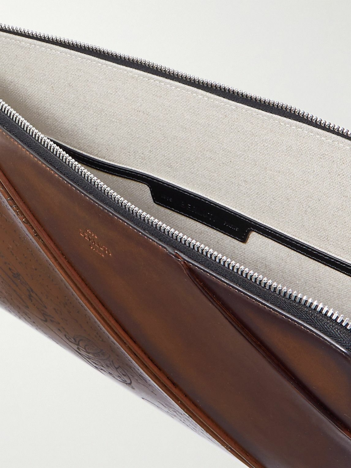 etui a stylo berluti en cuir venezia scritto