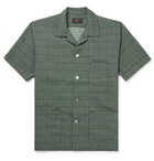 Beams Plus - Camp-Collar Checked Woven Shirt - Green