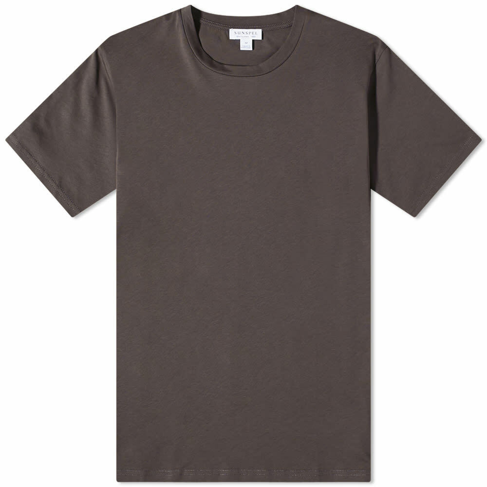 Sunspel Men's Classic Crew Neck T-Shirt in Light Pine Sunspel