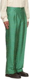 Karu Research Green Pleated Trousers