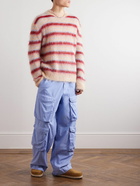 Marni - Striped Mohair-Blend Sweater - Neutrals