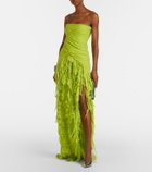 Blumarine Ruffled georgette maxi dress