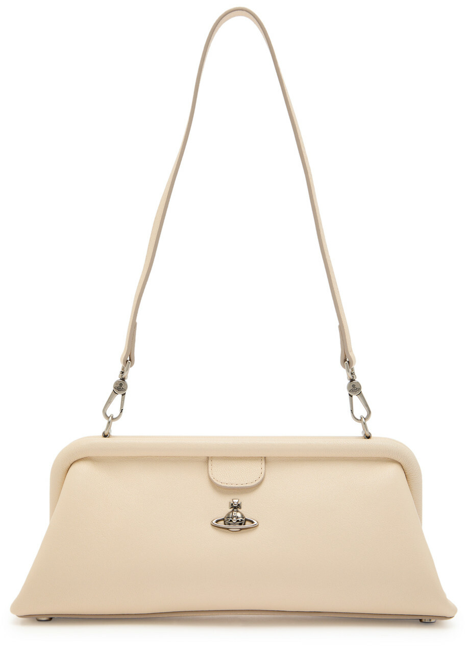 Vivienne Westwood Jane Frame Leather Purse - Cream - One Size