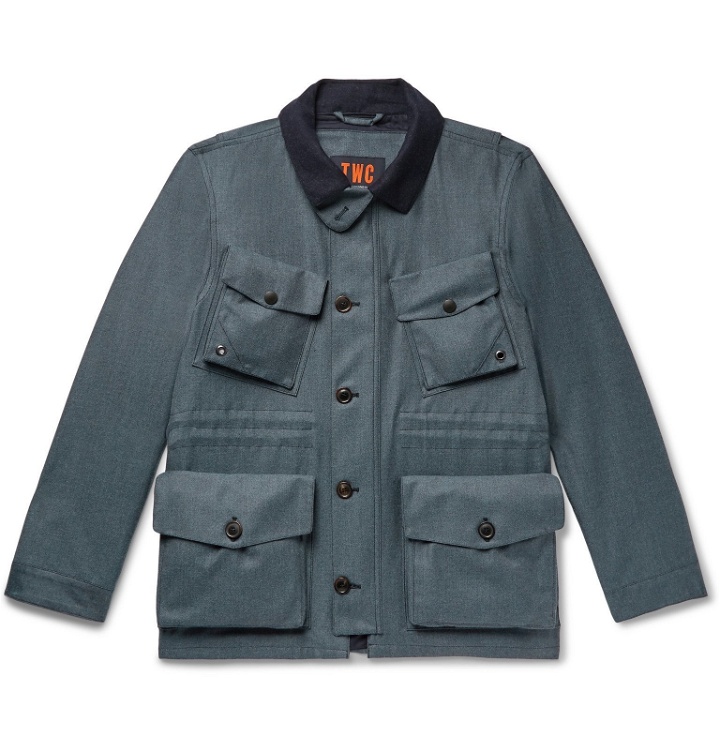 Photo: The Workers Club - Storm System Wool-Twill Field Jacket - Blue