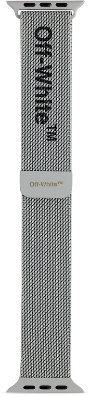 Photo: Off-White Silver iWatch Industrial Smartwatch Band, 42/44/45 mm