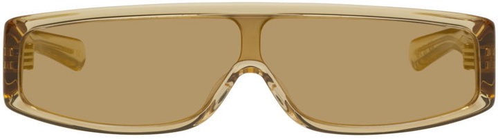 Photo: FLATLIST EYEWEAR SSENSE Exclusive Beige Slice Sunglasses