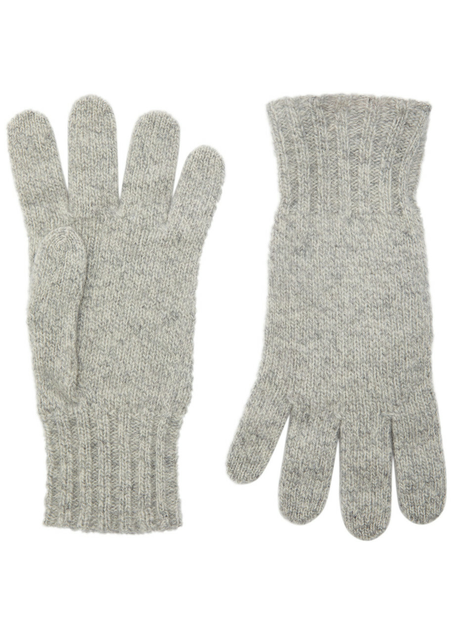 John Smedley Calow Cashmere and Merino-blend Gloves Taupe