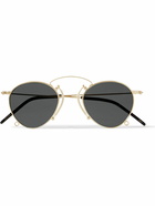 Gucci Eyewear - Round-Frame Gold-Tone Sunglasses with Chain