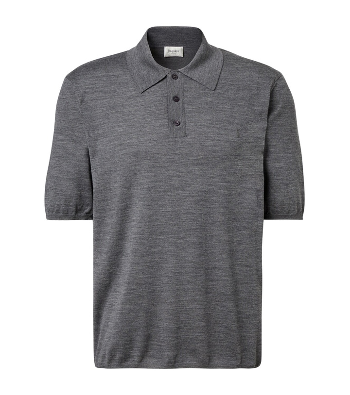 Photo: Saint Laurent Cassandre wool polo shirt
