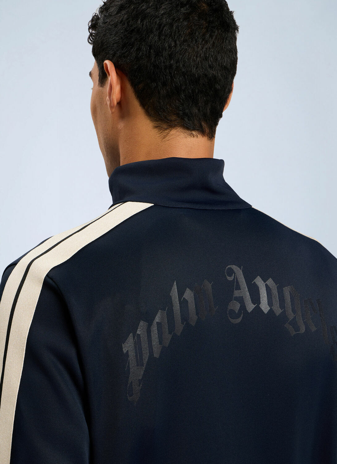 Palm Angels Curved Logo Zip-Up Track Jacket