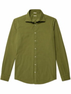 Massimo Alba - Genova Brushed Cotton-Corduroy Shirt - Green