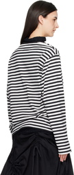 YOHJI YAMAMOTO Black & White Paneled Long Sleeve T-shirt
