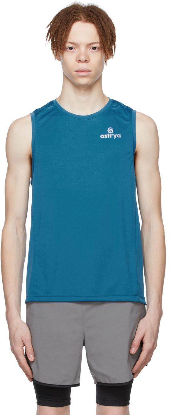 Ostrya Blue Polyester Tank Top Ostrya