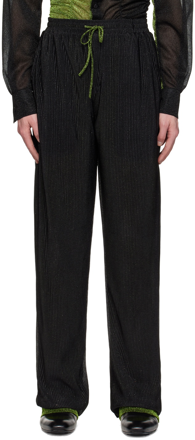 Tokyo James Black Metallic Sweatpants