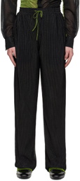 Tokyo James Black Metallic Sweatpants