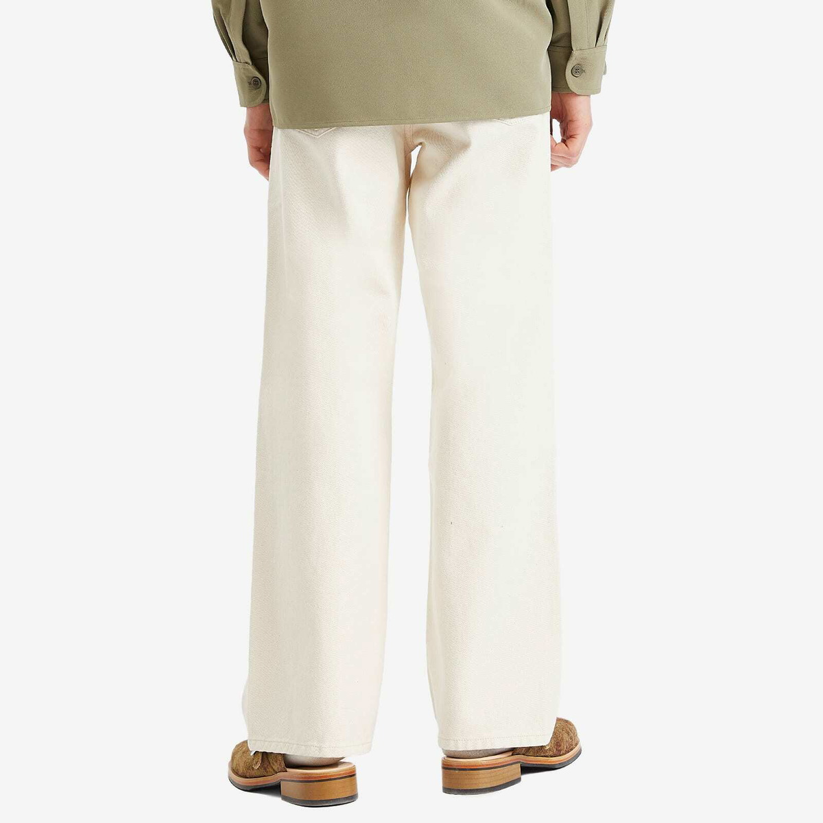Róhe Men's Relaxed Leg Jeans in Natural White