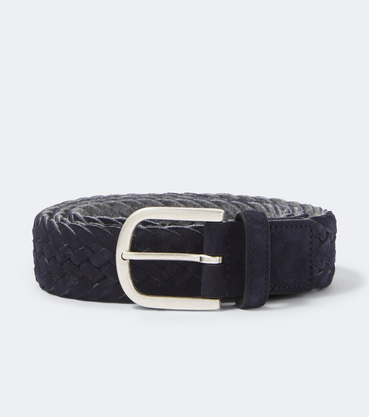 Canali Braided suede belt