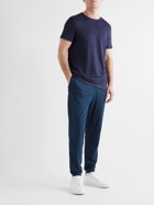 Derek Rose - Basel Tapered Stretch Micro Modal Jersey Sweatpants - Blue