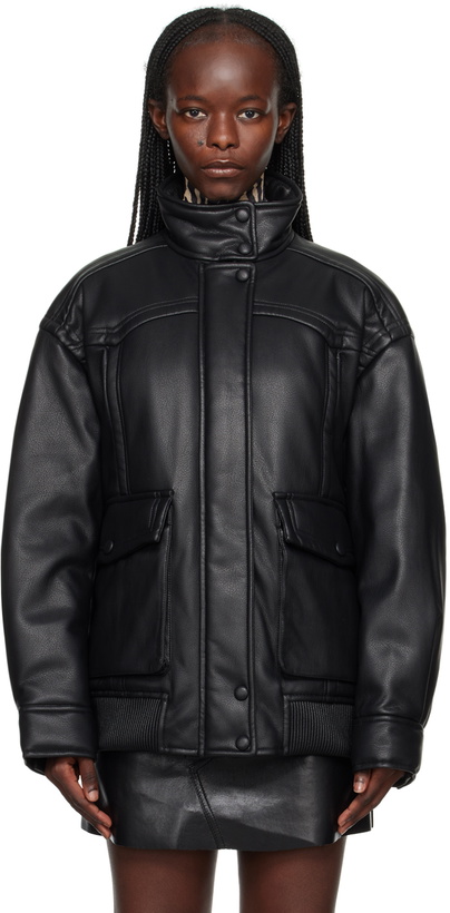 Photo: Stand Studio Black Jocelyn Faux-Leather Jacket