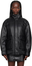 Stand Studio Black Jocelyn Faux-Leather Jacket