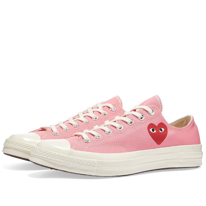 Photo: Comme des Garçons Play X Converse Chuck Taylor 70 Ox Sneakers in Pink