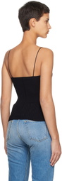 KHAITE Black 'The Ziggy' Camisole