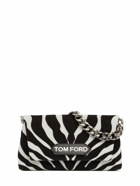 TOM FORD - Zebra Print Velvet Shoulder Bag W/ Chain